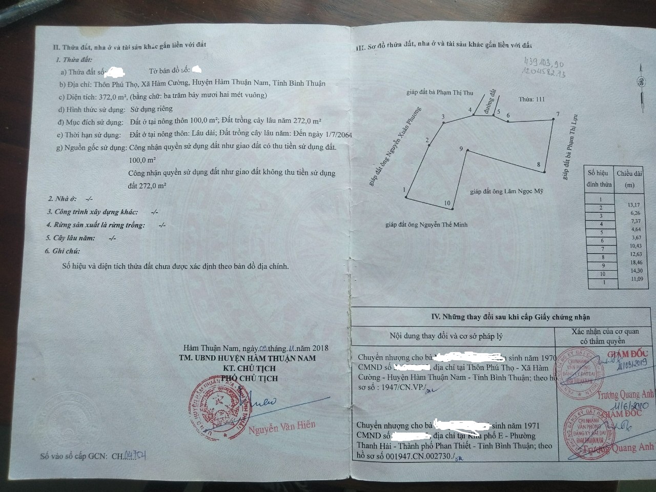 BÁN ĐẤT VÀ NHÀ CẤP 4 CÓ SẴN 400 TRỤ THANH LONG TẠI THÔN  PHÚ LỘC , XÃ HÀM CƯỜNG ,HUYỆN HÀM THUẬN NAM 