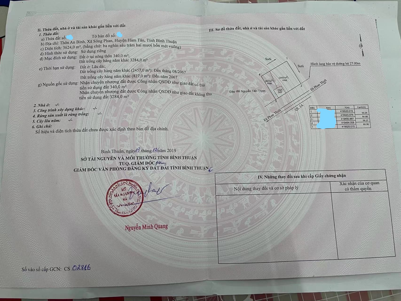 Bán nhanh đất  Hàm Tân